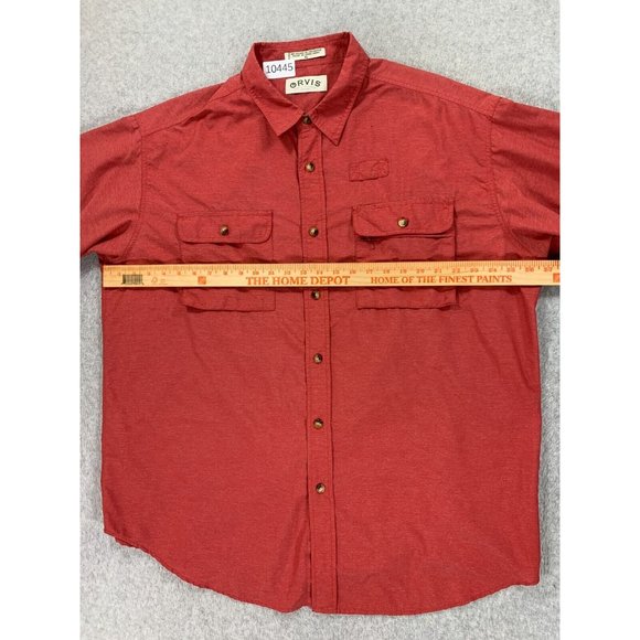 Orvis Nylon Blend Long Sleeve Solid Double Pocket Button Down Shirt‎ (Men's XL) - Picture 8 of 12